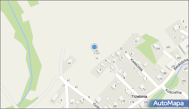 Trzebinia, Pod Kasztanami, 13, mapa Trzebinia