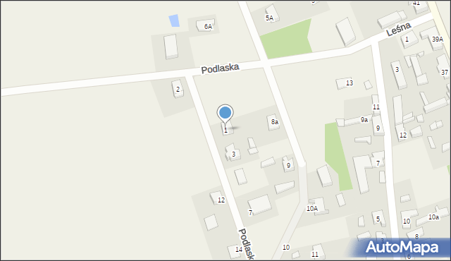 Trzebiszewo, Podlaska, 1, mapa Trzebiszewo