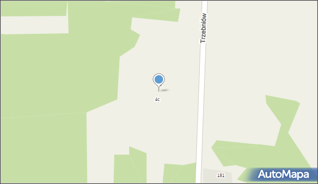 Trzebniów, Podgajowa, 4b, mapa Trzebniów