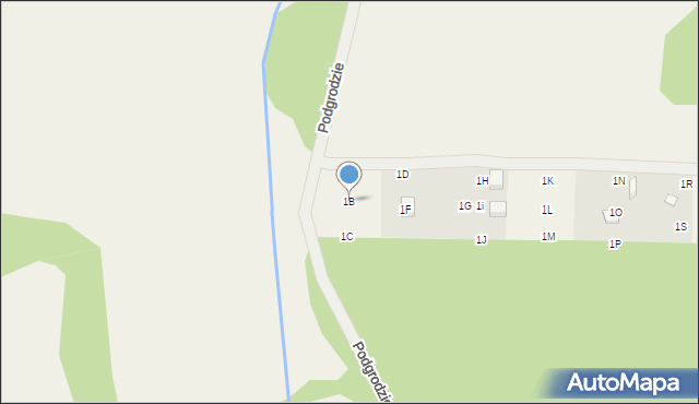 Trzepowo, Podgrodzie, 1B, mapa Trzepowo