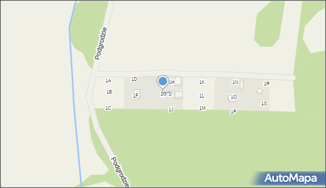 Trzepowo, Podgrodzie, 1G, mapa Trzepowo