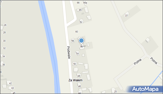 Trześń, Podwale, 56, mapa Trześń