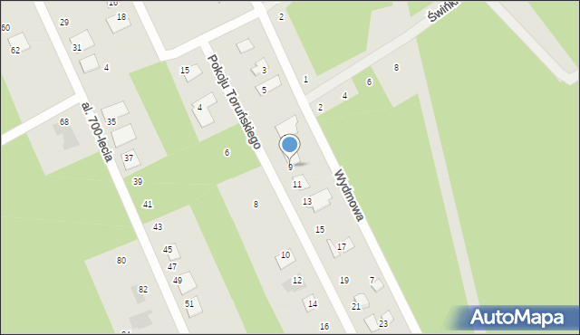 Tuchola, Pokoju Toruńskiego, 9, mapa Tuchola