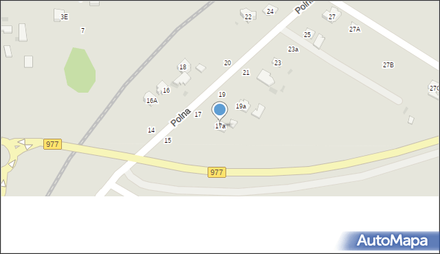 Tuchów, Polna, 17a, mapa Tuchów