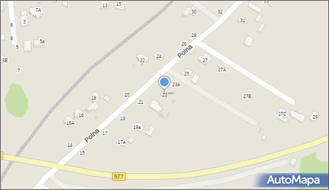 Tuchów, Polna, 23, mapa Tuchów