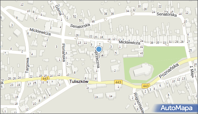 Tuliszków, Poprzeczna, 2, mapa Tuliszków