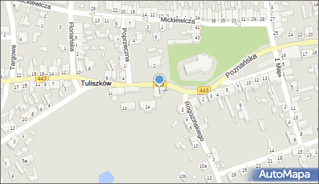 Tuliszków, Poznańska, 1, mapa Tuliszków