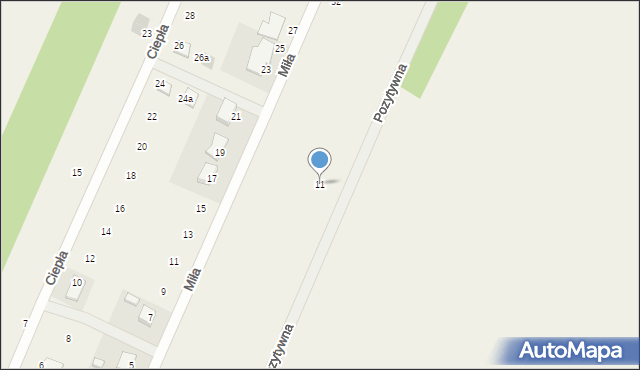 Tumlin-Podgród, Pozytywna, 11, mapa Tumlin-Podgród