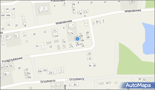 Tupadły, Podgrzybkowa, 17f, mapa Tupadły