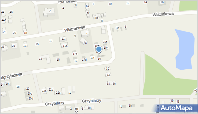 Tupadły, Podgrzybkowa, 19a, mapa Tupadły