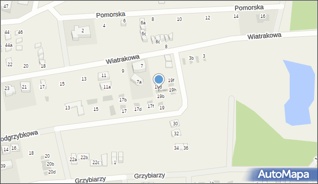 Tupadły, Podgrzybkowa, 19c, mapa Tupadły