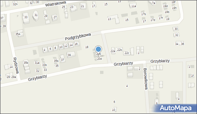 Tupadły, Podgrzybkowa, 20c, mapa Tupadły