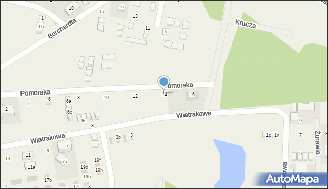 Tupadły, Pomorska, 14, mapa Tupadły