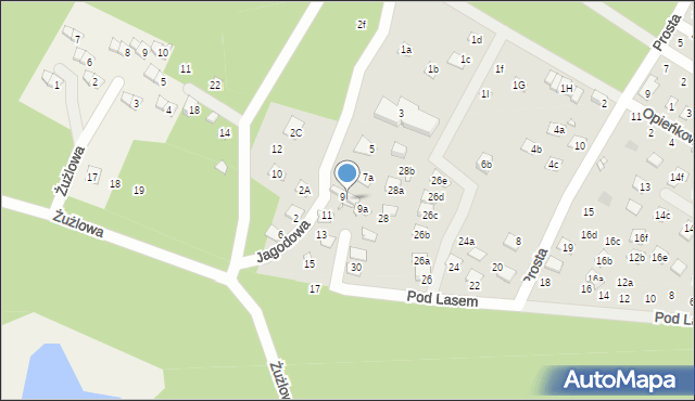 Turawa, Pod Lasem, 30d, mapa Turawa