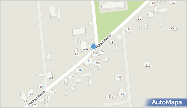 Turek, Poduchowne, 15a, mapa Turka