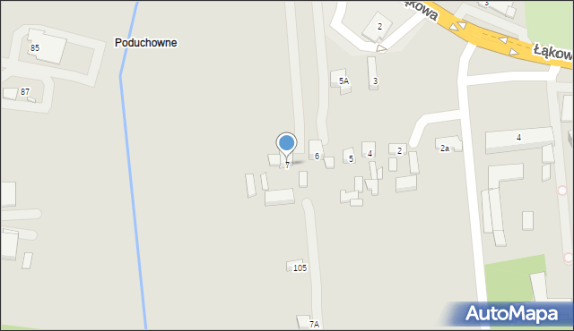 Turek, Poduchowne, 7, mapa Turka