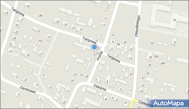 Turobin, Polna, 3, mapa Turobin