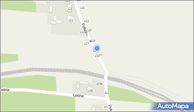 Turów, Południowa, 114, mapa Turów