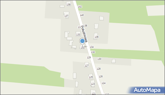 Turów, Południowa, 131, mapa Turów