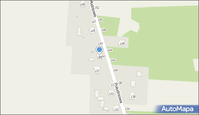 Turów, Południowa, 139, mapa Turów