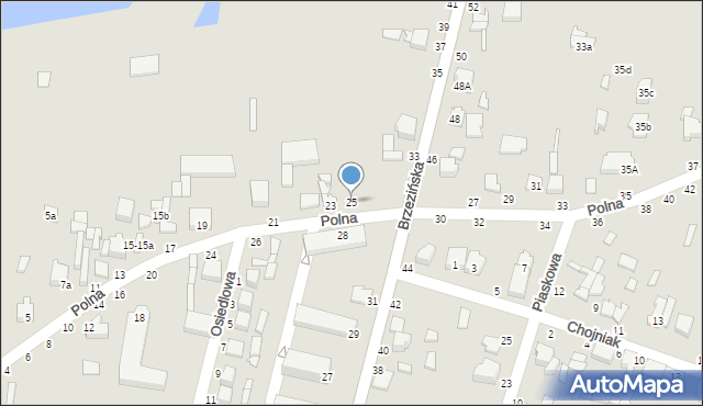Tuszyn, Polna, 25, mapa Tuszyn