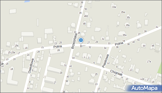Tuszyn, Polna, 30, mapa Tuszyn