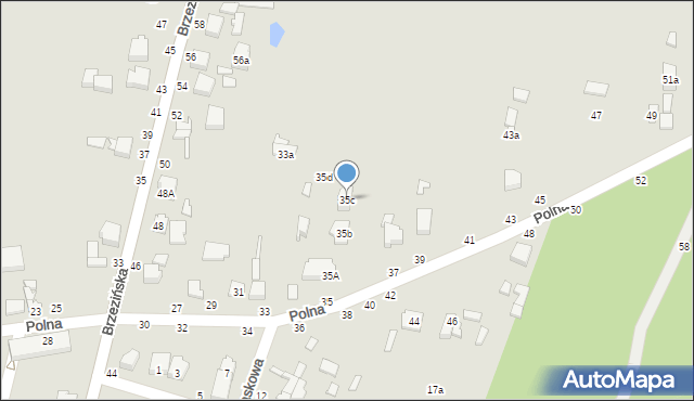 Tuszyn, Polna, 35c, mapa Tuszyn