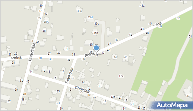 Tuszyn, Polna, 38, mapa Tuszyn