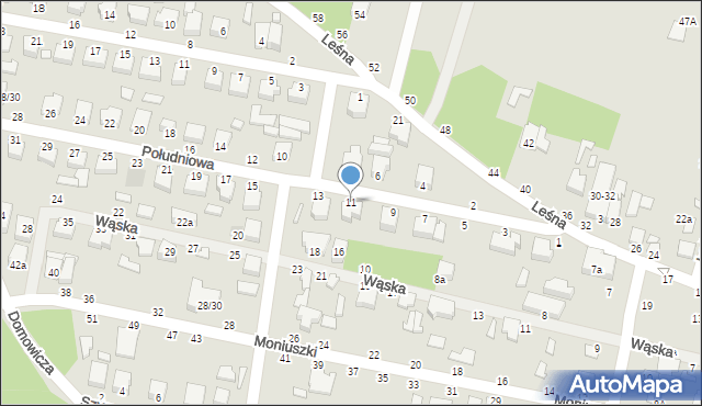 Tuszyn, Południowa, 11, mapa Tuszyn