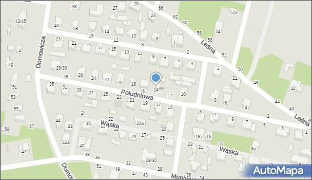 Tuszyn, Południowa, 14, mapa Tuszyn