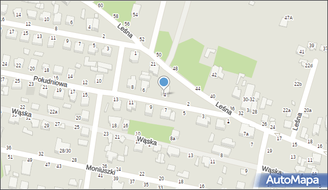Tuszyn, Południowa, 4, mapa Tuszyn