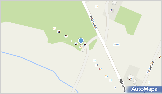 Twarda, Północna, 27, mapa Twarda