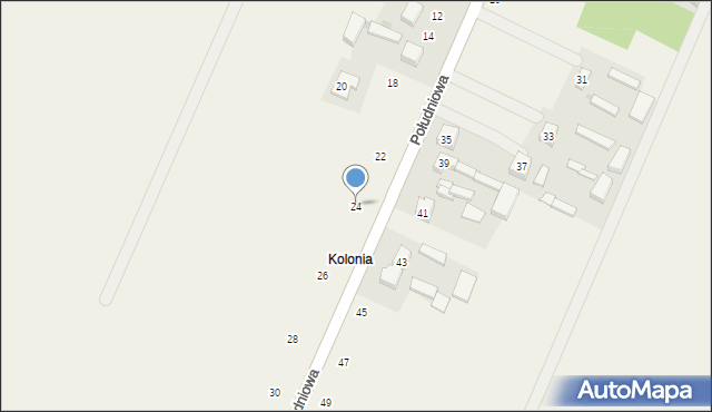 Twarda, Południowa, 24, mapa Twarda