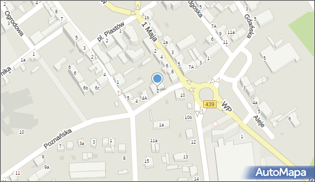 Twardogóra, Poznańska, 2, mapa Twardogóra