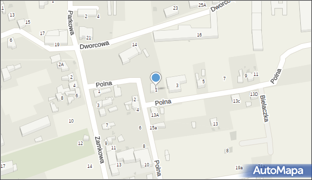 Tworków, Polna, 1, mapa Tworków
