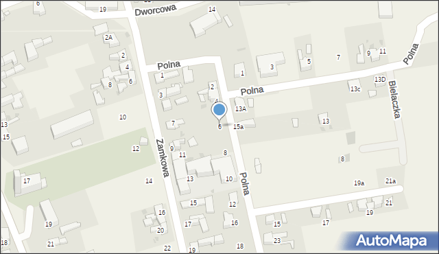 Tworków, Polna, 6, mapa Tworków