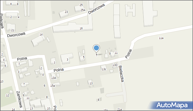 Tworków, Polna, 7, mapa Tworków