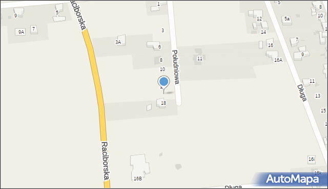 Tworków, Południowa, 16, mapa Tworków