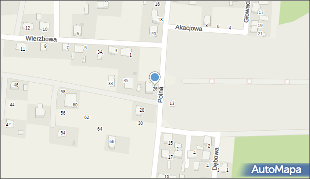 Tworóg, Polna, 26, mapa Tworóg