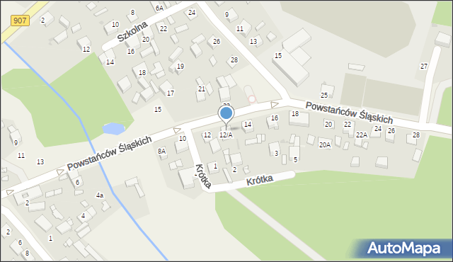Tworóg, Powstańców Śląskich, 12A, mapa Tworóg