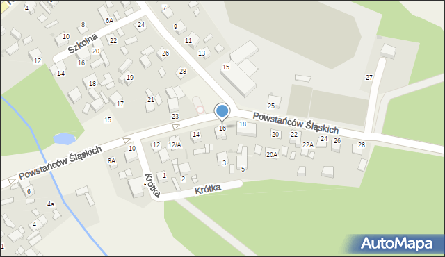Tworóg, Powstańców Śląskich, 16, mapa Tworóg