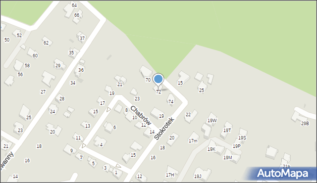 Tychy, Pod Lasem, 72, mapa Tychów