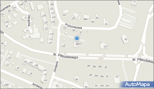 Tychy, Poziomkowa, 103, mapa Tychów