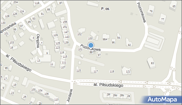 Tychy, Poziomkowa, 99, mapa Tychów