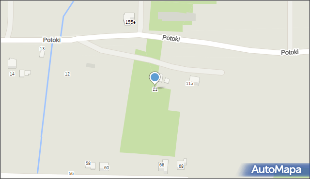 Tyczyn, Potoki, 11, mapa Tyczyn