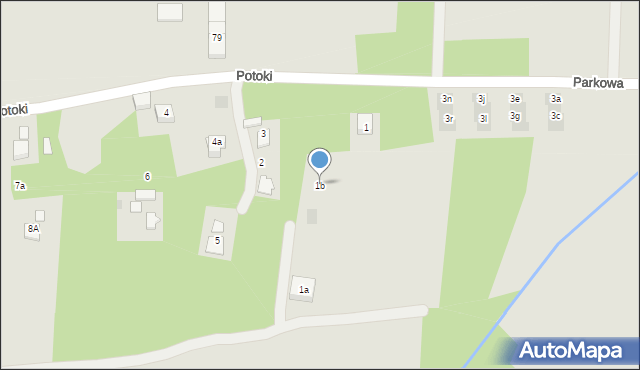 Tyczyn, Potoki, 1b, mapa Tyczyn