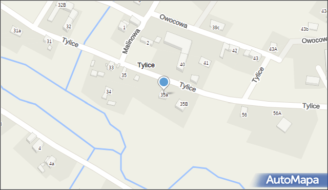 Tylice, Poziomkowa, 10, mapa Tylice