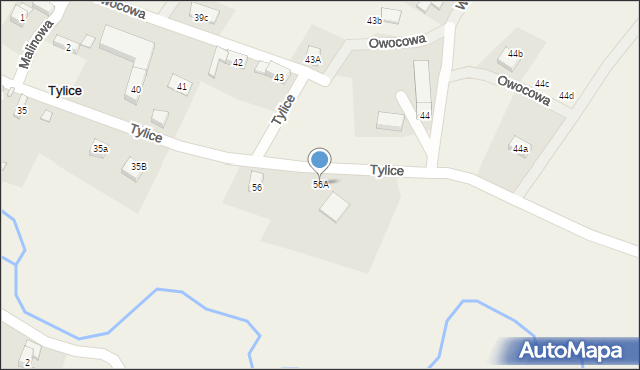 Tylice, Poziomkowa, 14, mapa Tylice