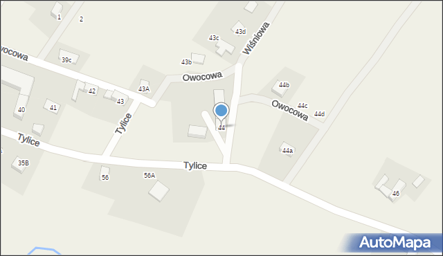 Tylice, Poziomkowa, 15, mapa Tylice