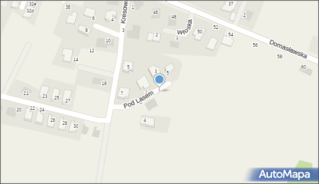 Tyniec Mały, Pod Lasem, 10, mapa Tyniec Mały